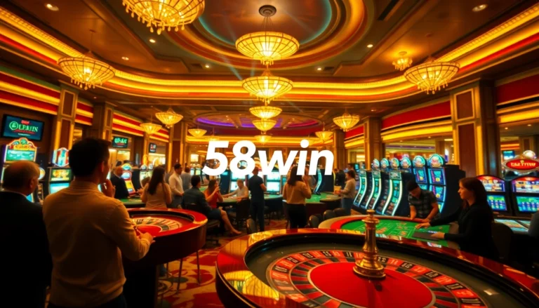 Experience the thrill of casino gaming with 58win at the roulette and poker tables.